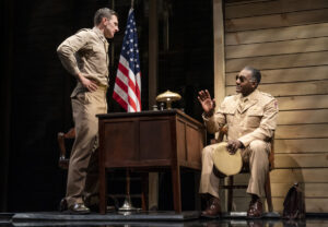 0026r William Connell as Captain Charles Taylor and Norm Lewis as Captain Richard Davenport in the National Tour of A Soldiers Play photo by Joan Marcus