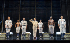 0039r Eugene Lee center and the Cast of the National Tour of A Soldiers Play photo by Joan Marcus