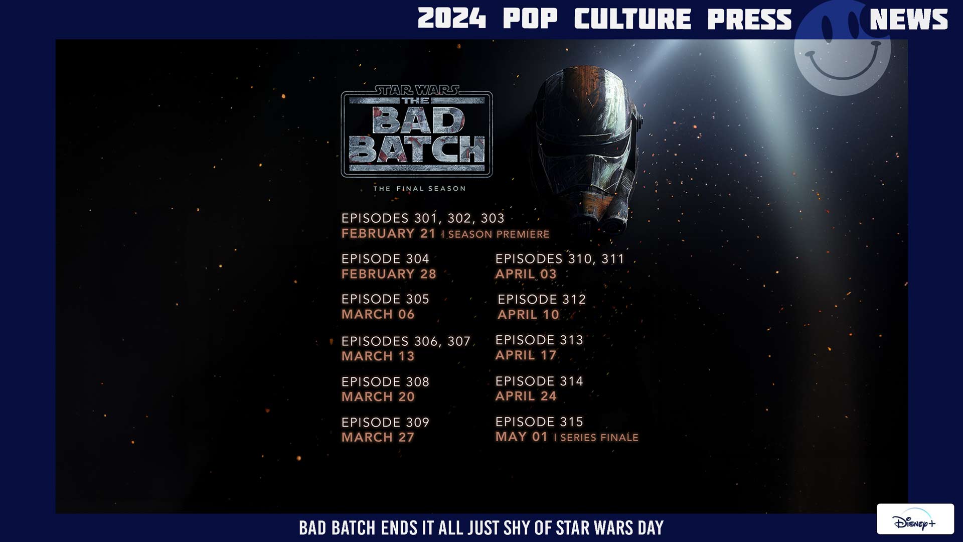 Clone Trooper Helmet in Space with The Bad Batch Final Season Release Dates