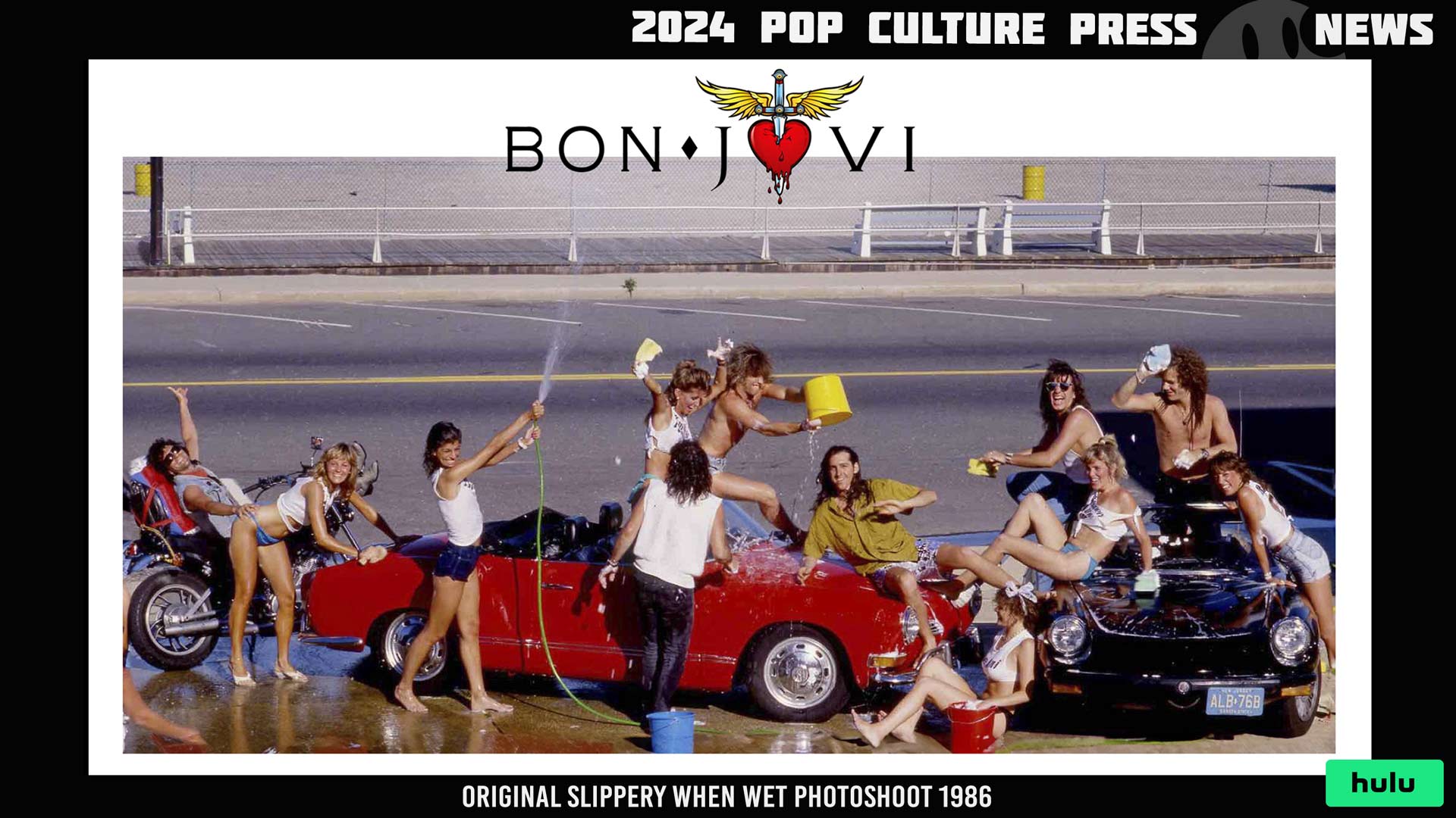 1986 Bon Jovi Band Photoshoot Slippery When Wet Jersey Shore
