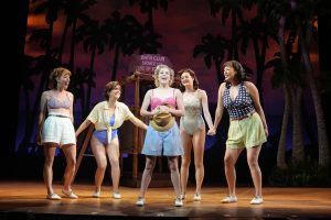 Lizz Pcini, Kaitlyn Mayse, Alexandra Socha, Lauren Honderd and Ayana Kjonaas in “Rodgers & Hammerstein’s South Pacific” at Bucks County Playhouse.